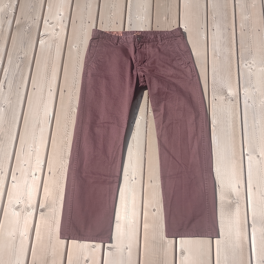 Dockers - Tapered Slim Fit Chinos - Men's 36x30 - Burgundy - Picture 4 of 10